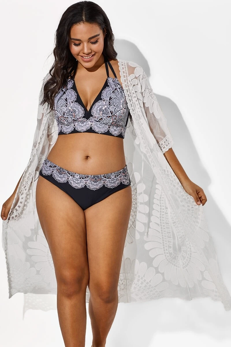 White Vacation Women Embroidery Cover Up 4 White Vacation Women Embroidery Cover Up - Image 2