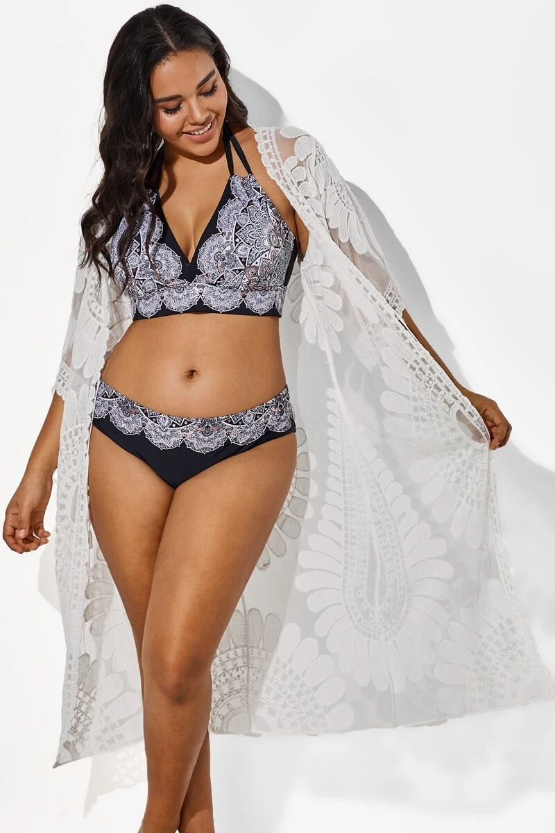 White Vacation Women Embroidery Cover Up 8 White Vacation Women Embroidery Cover Up - Image 6