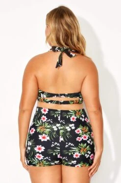 Floral Printed Mid Waist Women Boy Short -Luna Marina Store b debt001001 6