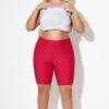 Wine Red Women Long Bike Short Swim Bottom 1 Wine Red Women Long Bike Short Swim Bottom -Luna Marina Store b debt010003 3