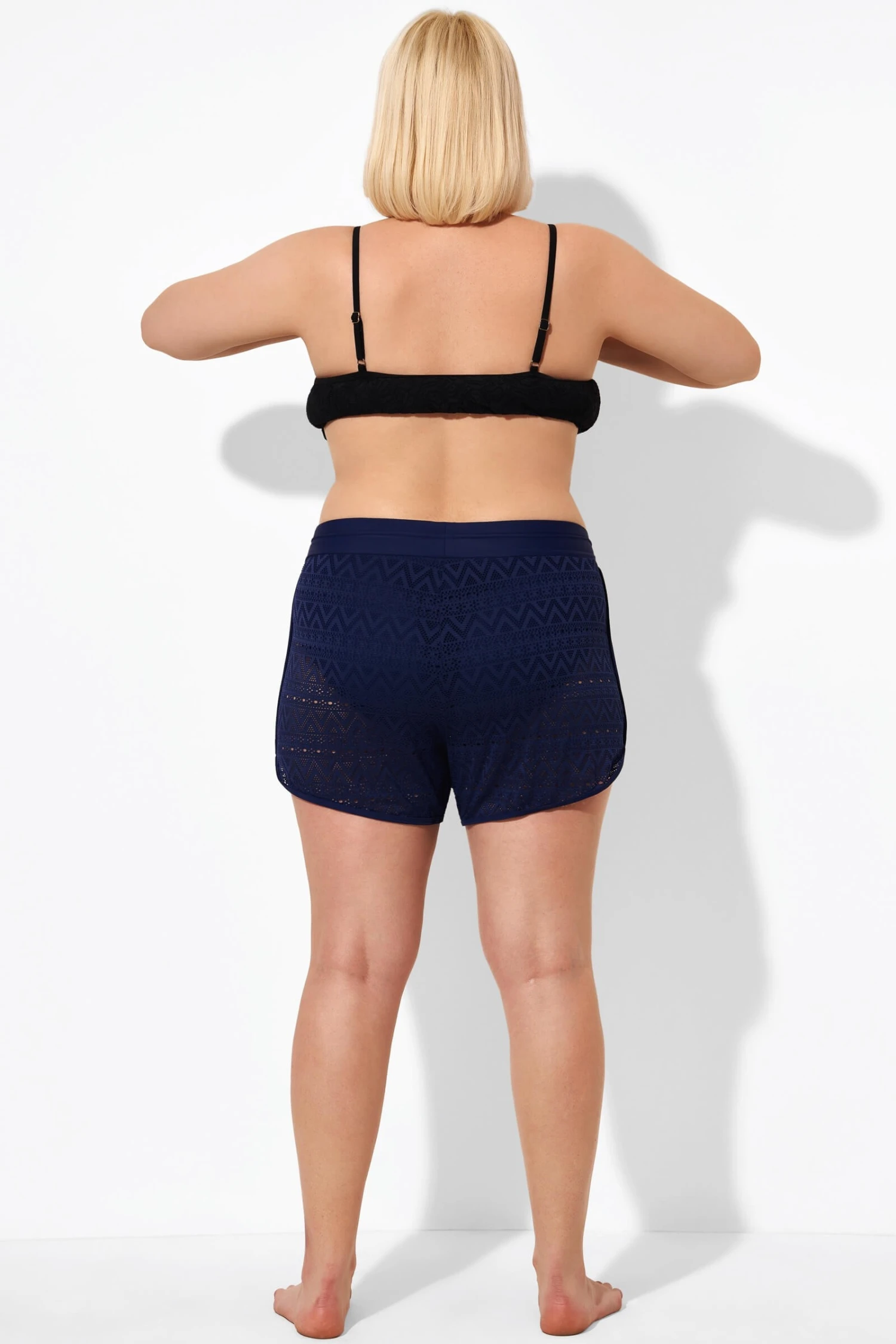 Blue Hollow Out Lace Overlay Swim Bottom 5 Blue Hollow Out Lace Overlay Swim Bottom - Image 3