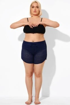 Blue Hollow Out Lace Overlay Swim Bottom 9 Blue Hollow Out Lace Overlay Swim Bottom -Luna Marina Store b debt014002 4