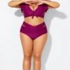 Purple Bandage Sexy Women Beach Brief -Luna Marina Store b debt029003 1