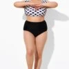 Black High Waist Women Bikini Bottom 2 Black High Waist Women Bikini Bottom -Luna Marina Store b debt040001 1