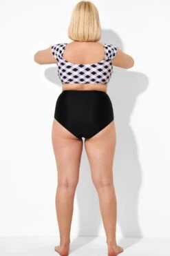 Black High Waist Women Bikini Bottom -Luna Marina Store b debt040001 3
