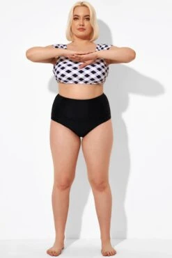 Black High Waist Women Bikini Bottom -Luna Marina Store b debt040001 4