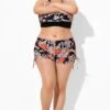 Drawstring Side Flower Printed Swim Shorts 1 Drawstring Side Flower Printed Swim Shorts -Luna Marina Store b debt043001 1