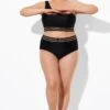 Black Mesh High Waist Bikini Bottom 1 Black Mesh High Waist Bikini Bottom -Luna Marina Store b debt048001 1