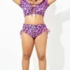 Pink Leopard Print Swim Bottom For Lady -Luna Marina Store b debt052001 1