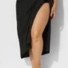 Sexy Side Tie Black Sarong Cover Up