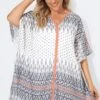 Plunging V-Neck Double Side Slits Cover Up -Luna Marina Store b decu004 1