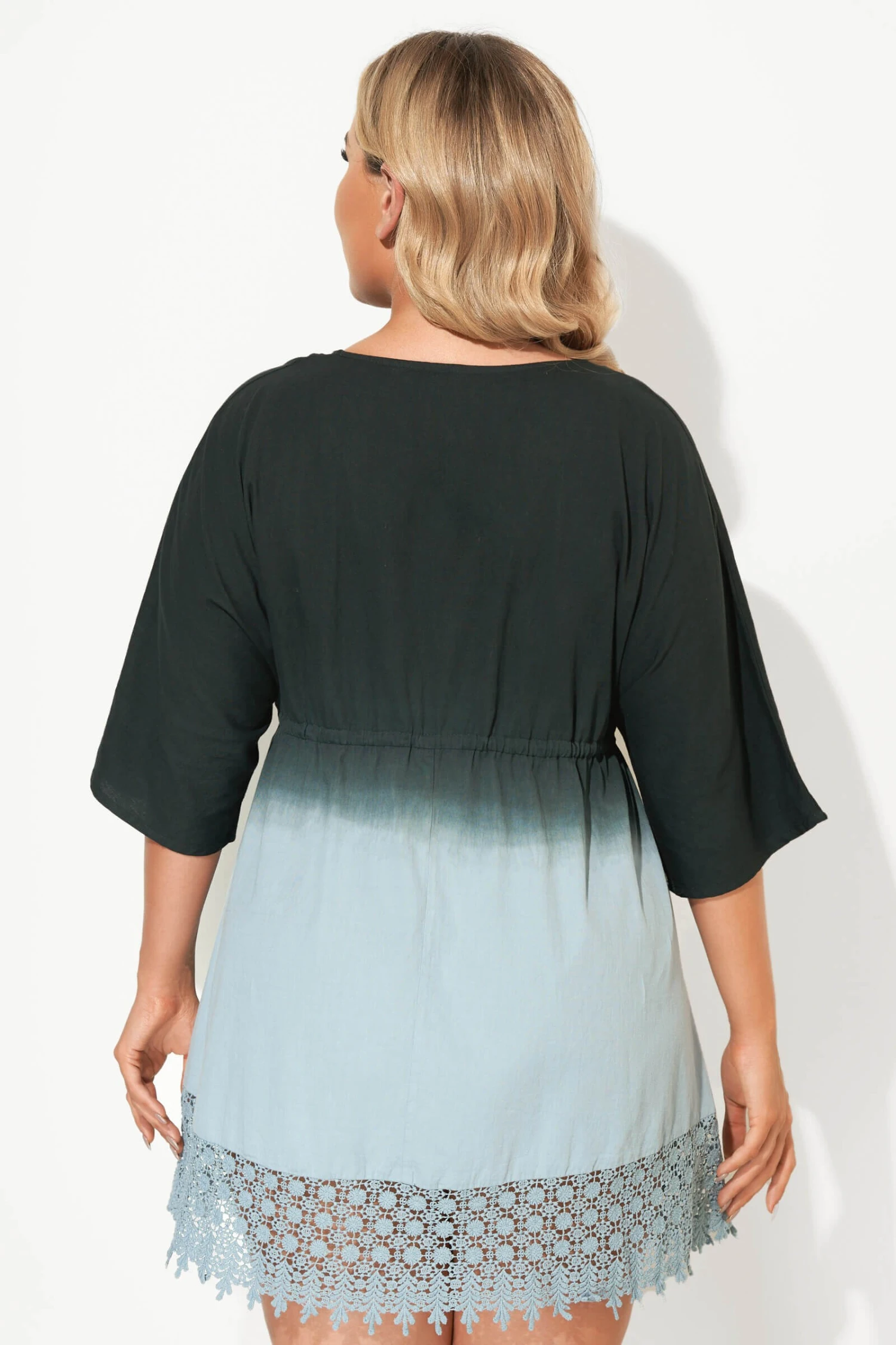 Deep V-Neck Tie-Dye Print Cover Up Dress 4 Deep V-Neck Tie-Dye Print Cover Up Dress - Image 2