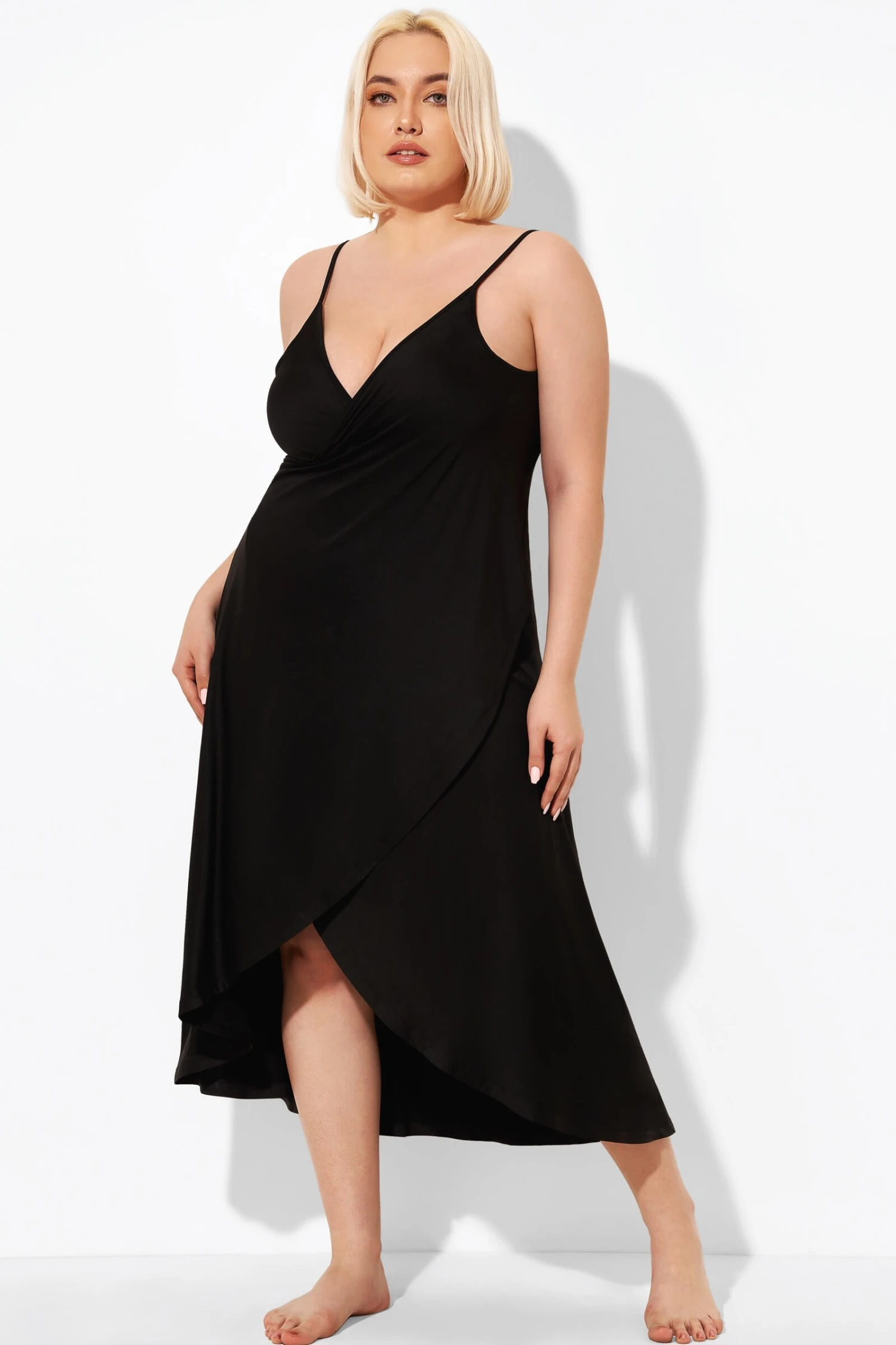 Black Backless Spaghetti Strap Long Cover Up 3 Black Backless Spaghetti Strap Long Cover Up