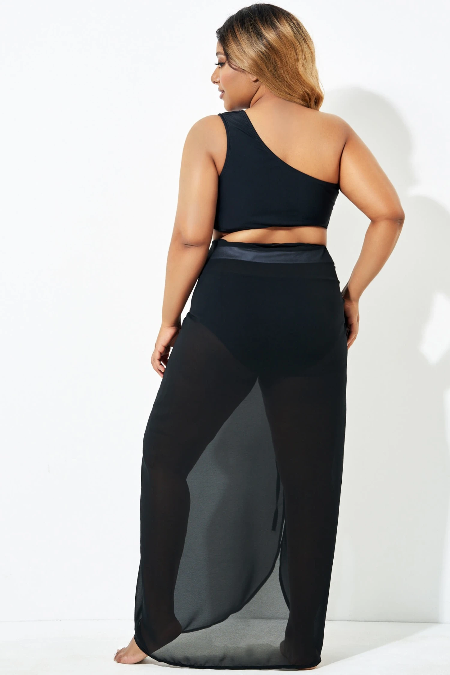 Full Length Mesh Tie Sarong Cover Up 4 Full Length Mesh Tie Sarong Cover Up - Image 2