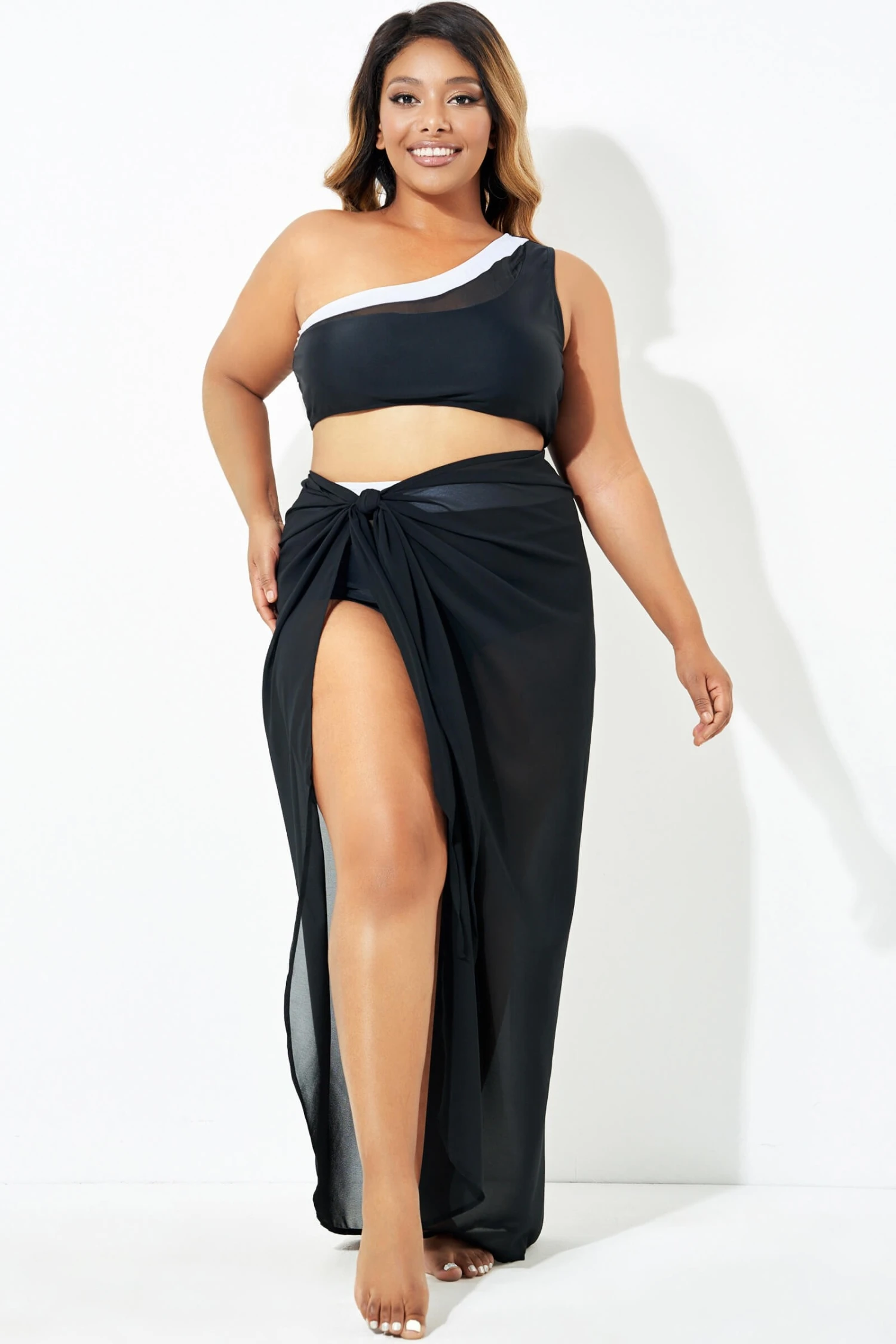 Full Length Mesh Tie Sarong Cover Up 5 Full Length Mesh Tie Sarong Cover Up - Image 3