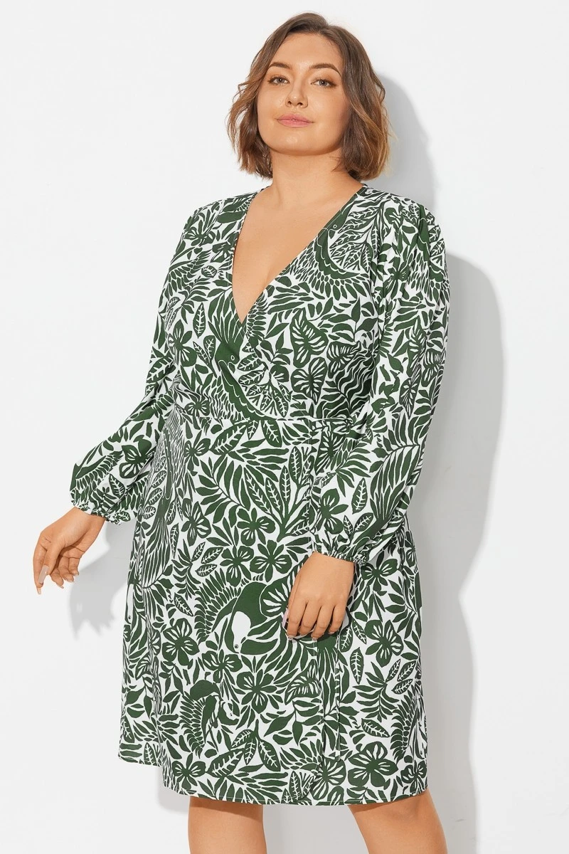 V-Neck Puff Sleeves Wrap Tie Side Cover Up 7 V-Neck Puff Sleeves Wrap Tie Side Cover Up - Image 5