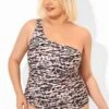 Leopard Printed One Shoulder One Piece Swimsuit -Luna Marina Store b deop064001 1