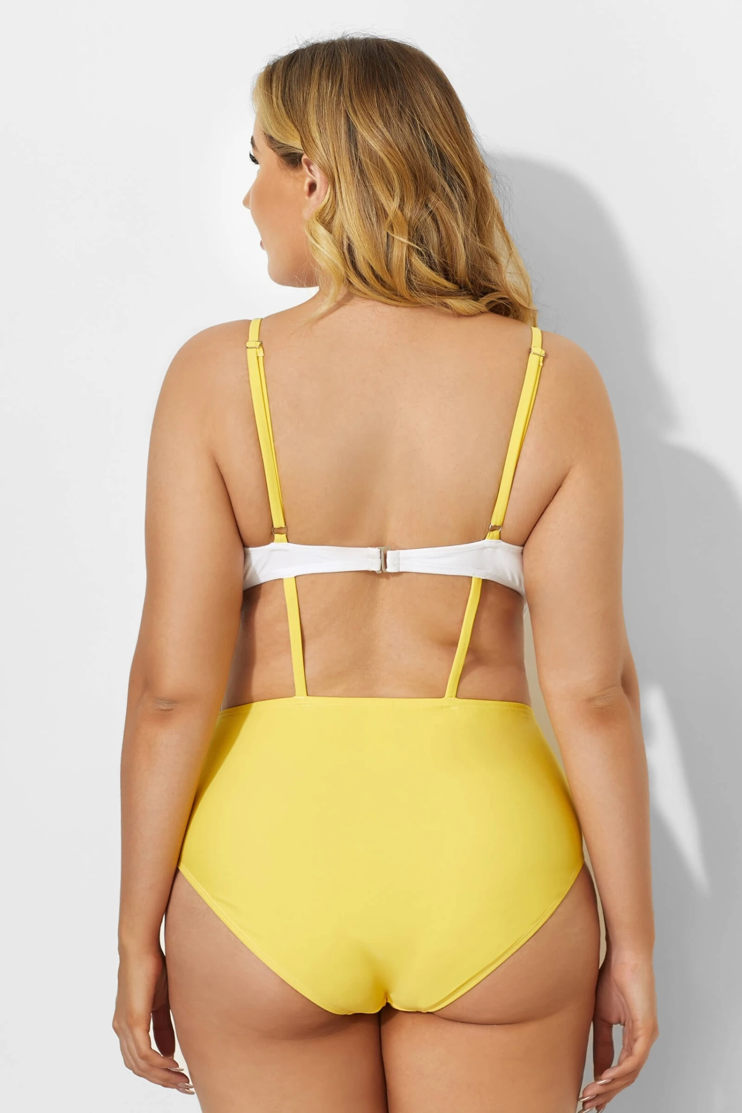 V-neck Color Block Stripe One Piece Swimsuit 4 V-neck Color Block Stripe One Piece Swimsuit - Image 2