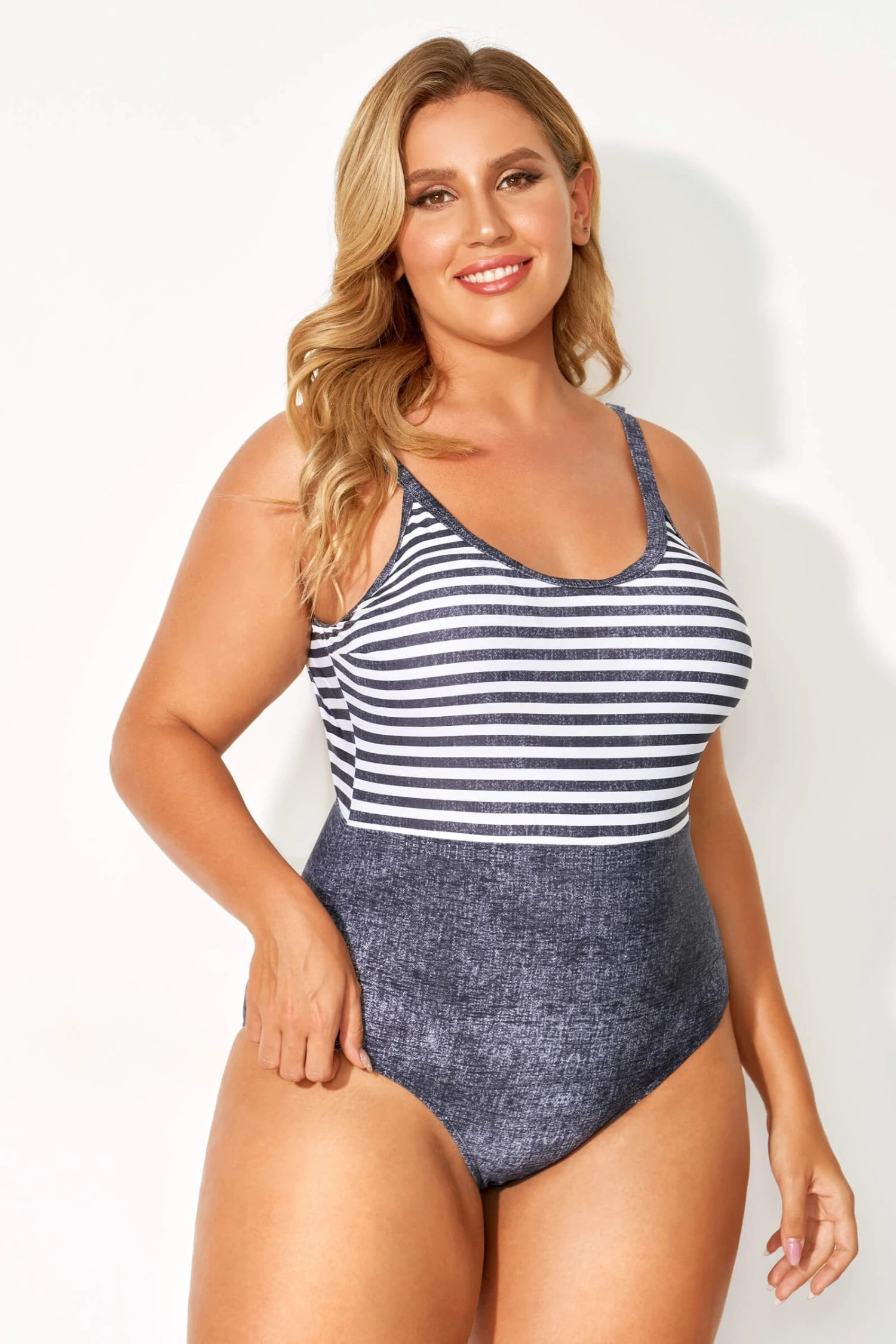 Stripes Extra-low Back Stylish One Piece Swimsuit 6 Stripes Extra-low Back Stylish One Piece Swimsuit - Image 4