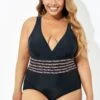 Black Trendy Leopard Printed One Piece Swimsuit 1 Black Trendy Leopard Printed One Piece Swimsuit -Luna Marina Store b deop180001 1