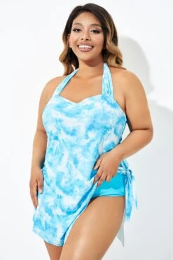 Blue Prints Layers Self-Tie One Piece Swimsuit 15 Blue Prints Layers Self-Tie One Piece Swimsuit -Luna Marina Store b deop192001 4
