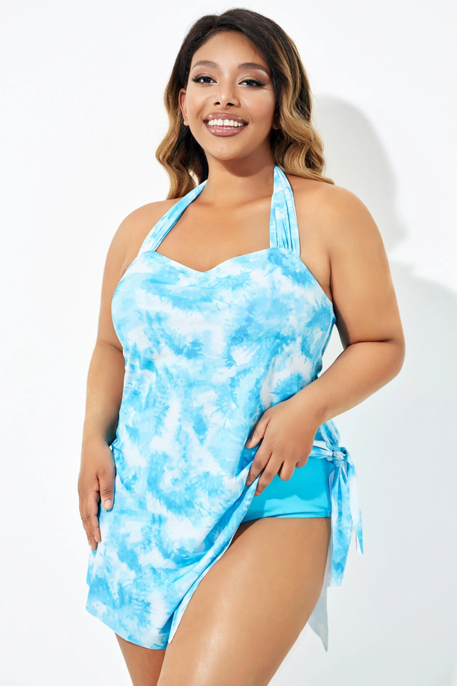 Blue Prints Layers Self-Tie One Piece Swimsuit 8 Blue Prints Layers Self-Tie One Piece Swimsuit - Image 6