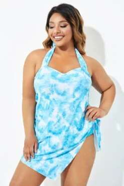 Blue Prints Layers Self-Tie One Piece Swimsuit 16 Blue Prints Layers Self-Tie One Piece Swimsuit -Luna Marina Store b deop192001 7