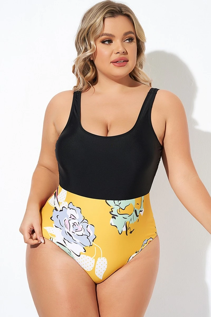 Floral Print Cutout Low Waist One Piece Swimsuit 3 Floral Print Cutout Low Waist One Piece Swimsuit