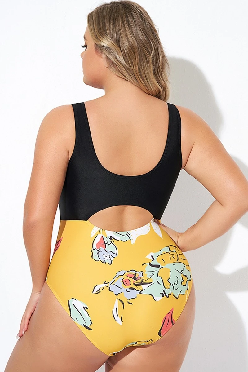 Floral Print Cutout Low Waist One Piece Swimsuit 4 Floral Print Cutout Low Waist One Piece Swimsuit - Image 2