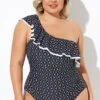 One Shoulder Ruffles Asymmetrical One Piece Swimsuit 1 One Shoulder Ruffles Asymmetrical One Piece Swimsuit -Luna Marina Store b deop279001 1