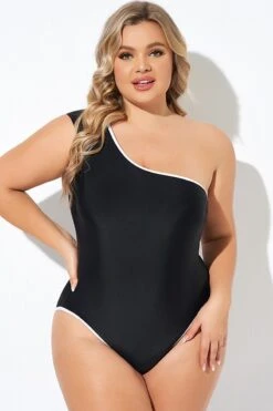 Touche One-Shoulder One Piece Swimsuit 10 Touche One-Shoulder One Piece Swimsuit -Luna Marina Store b deop286001 3