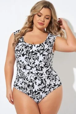 Tummy Control Cap Sleeve X-Back One Piece Swimsuit 10 Tummy Control Cap Sleeve X-Back One Piece Swimsuit -Luna Marina Store b deop292001 3