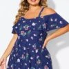 Floral Off Shoulder Tummy Control Lady Swimdress -Luna Marina Store b desd049005 1
