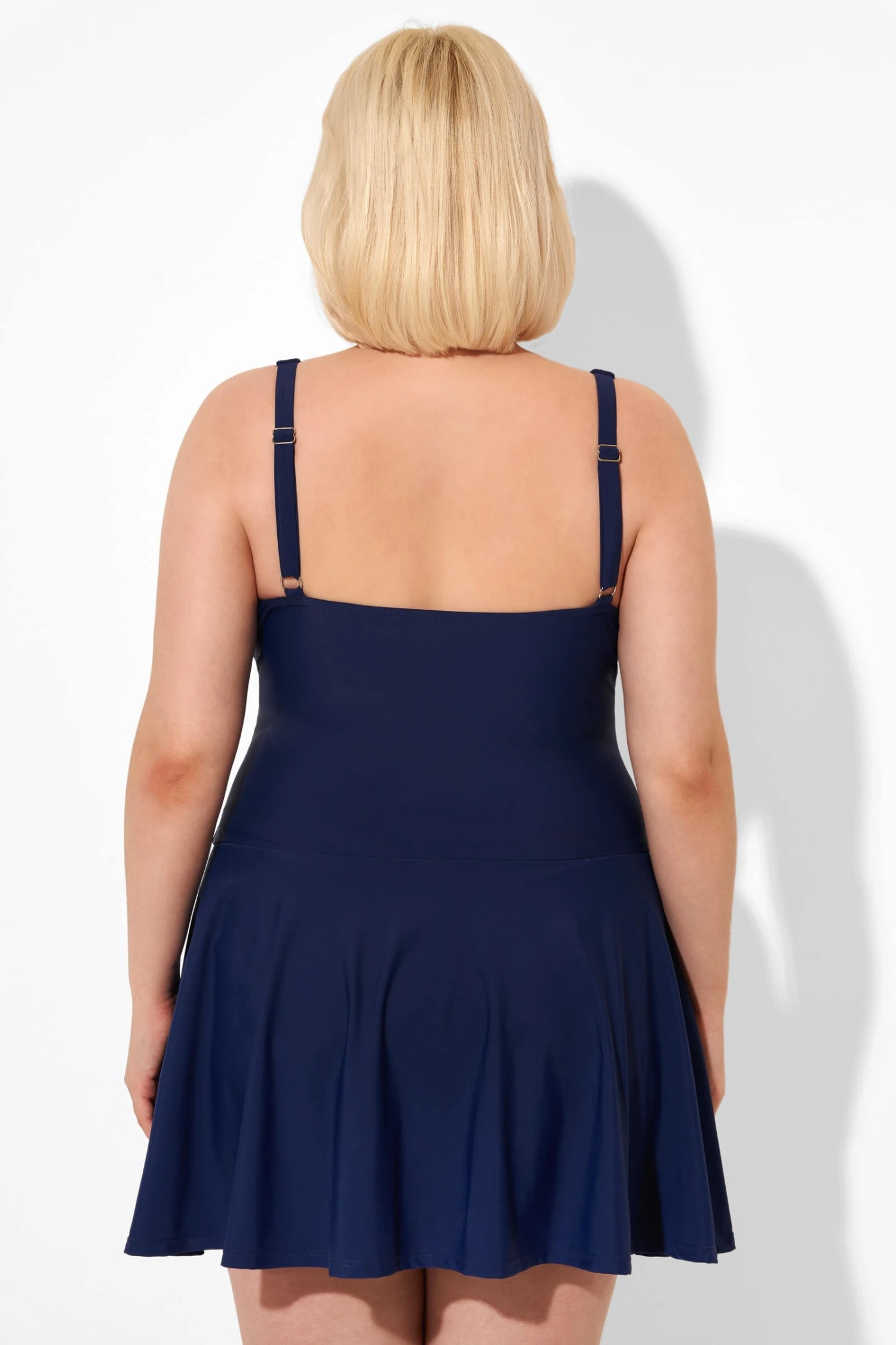 Blue Sexy RuffleTwist Front Beach Swimdress 4 Blue Sexy RuffleTwist Front Beach Swimdress - Image 2