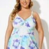 Tie Dye Underwire Sweetheart Neckline Tankini Top 1 Tie Dye Underwire Sweetheart Neckline Tankini Top -Luna Marina Store b detan024001 1
