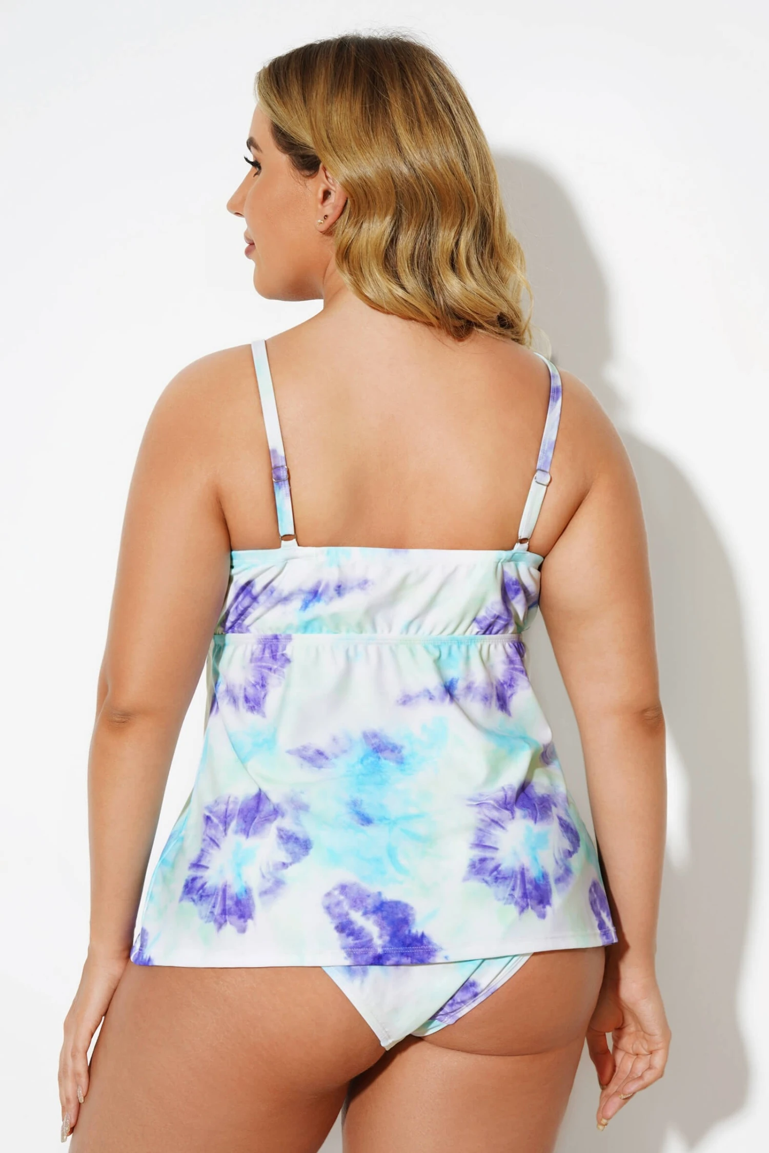 Tie Dye Underwire Sweetheart Neckline Tankini Top 4 Tie Dye Underwire Sweetheart Neckline Tankini Top - Image 2