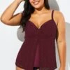Wine Flyaway Flowy Twist Front Tankini Top 1 Wine Flyaway Flowy Twist Front Tankini Top -Luna Marina Store b detan030002 11