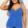 Blue Twist-front Sweetheart Neckline Tankini Top 2 Blue Twist-front Sweetheart Neckline Tankini Top -Luna Marina Store b detan030003 11
