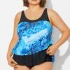 Plus Size Sea Pattern Scoop Neck Tankini Top 1 Plus Size Sea Pattern Scoop Neck Tankini Top -Luna Marina Store b detan063006 1