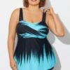 Cross Front Wide Strap Blue Ombre Tankini Top 1 Cross Front Wide Strap Blue Ombre Tankini Top -Luna Marina Store b detan179001 3