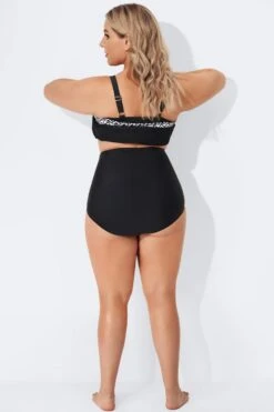 Black Elegant High Waist Brief For Lady 8 Black Elegant High Waist Brief For Lady -Luna Marina Store b sfbt1911002 3