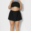 Black Lady Side Slit Skirt With Built-in Brief 1 Black Lady Side Slit Skirt With Built-in Brief -Luna Marina Store b sfbt1911004 1