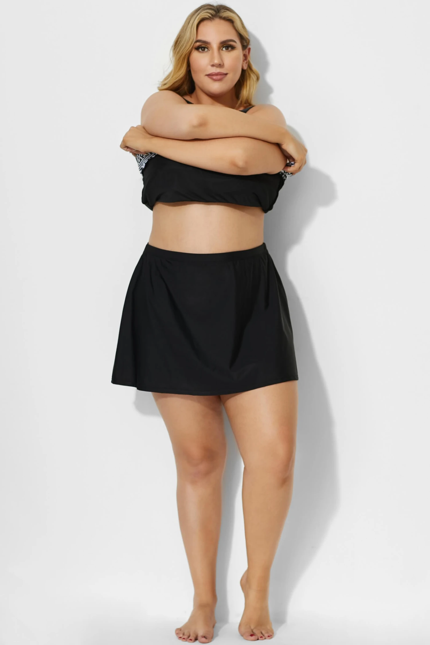 Black Lady Side Slit Skirt With Built-in Brief 5 Black Lady Side Slit Skirt With Built-in Brief - Image 3