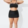 Black Beach Shirred Skirt With Built-in Brief 2 Black Beach Shirred Skirt With Built-in Brief -Luna Marina Store b sfbt1911005 1