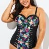 Lady Cut Out Mesh Underwire One Piece Swimsuit -Luna Marina Store b sfop1911015 1