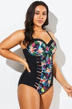 Lady Cut Out Mesh Underwire One Piece Swimsuit -Luna Marina Store b sfop1911015 4
