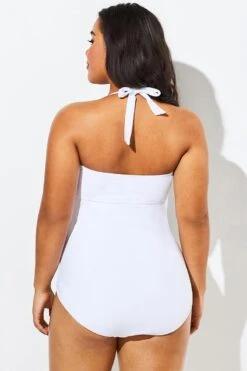 White Hollow Out Underwire One Piece Swimsuit -Luna Marina Store b sfop1911056 6