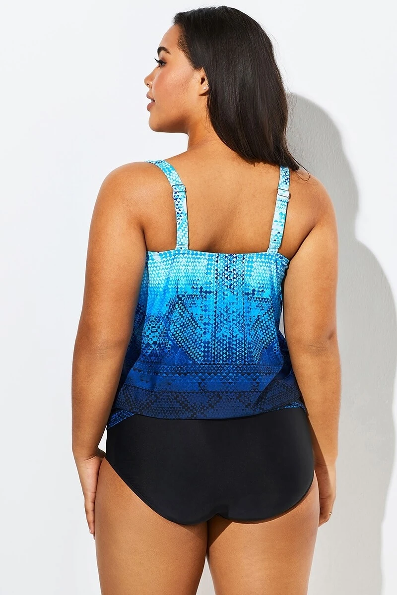 Gradient Color One Piece Swimsuit For Women 4 Gradient Color One Piece Swimsuit For Women - Image 2