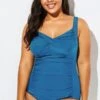 Blue Sweetheart Neckline Women One Piece Swimsuit 2 Blue Sweetheart Neckline Women One Piece Swimsuit -Luna Marina Store b sfop2003244 44