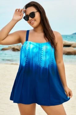 Blue Ocean Square Neckline Women Stylish Swimdress -Luna Marina Store b sfsd1911027 5